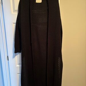 California Moonrise Oversized Black Knit Cardigan